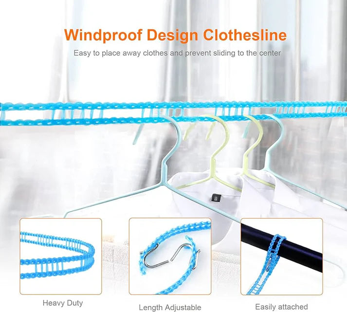 15 Meter Windproof Non-Slip Clothesline Rope