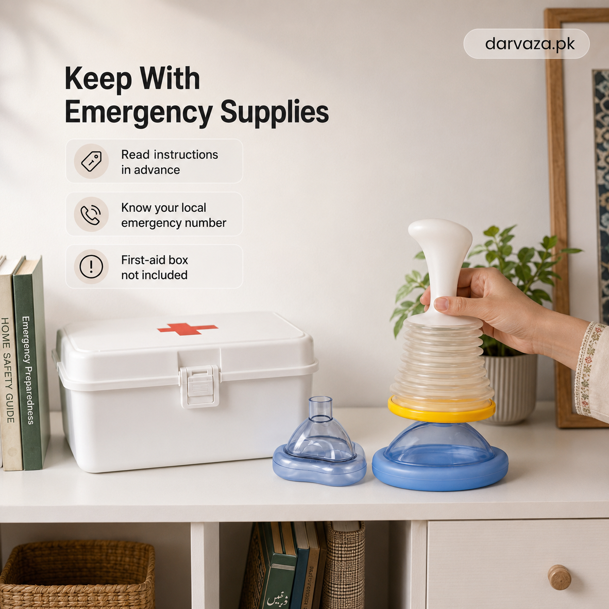Portable Anti-Choking Suction Rescue Device Kit — Adult & Child Masks