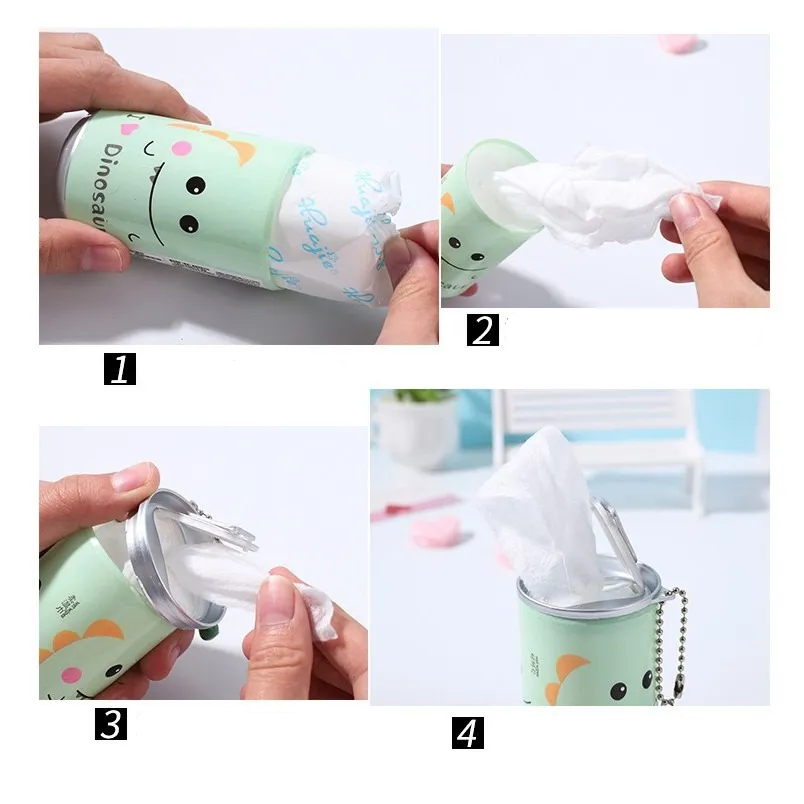 Pack of 2 Mini Wet Wipes Tin โ Portable Pocket Size Tissues (30 Wipes) | Non-Toxic Travel Tissue Pack