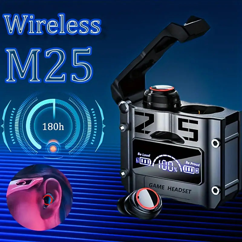 M25 TWS True Wireless Bluetooth Earbuds with LED Battery Display