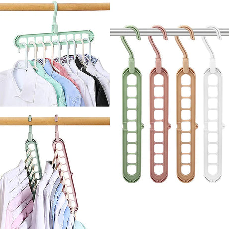9 Hole Multifunctional Folding Hanger
