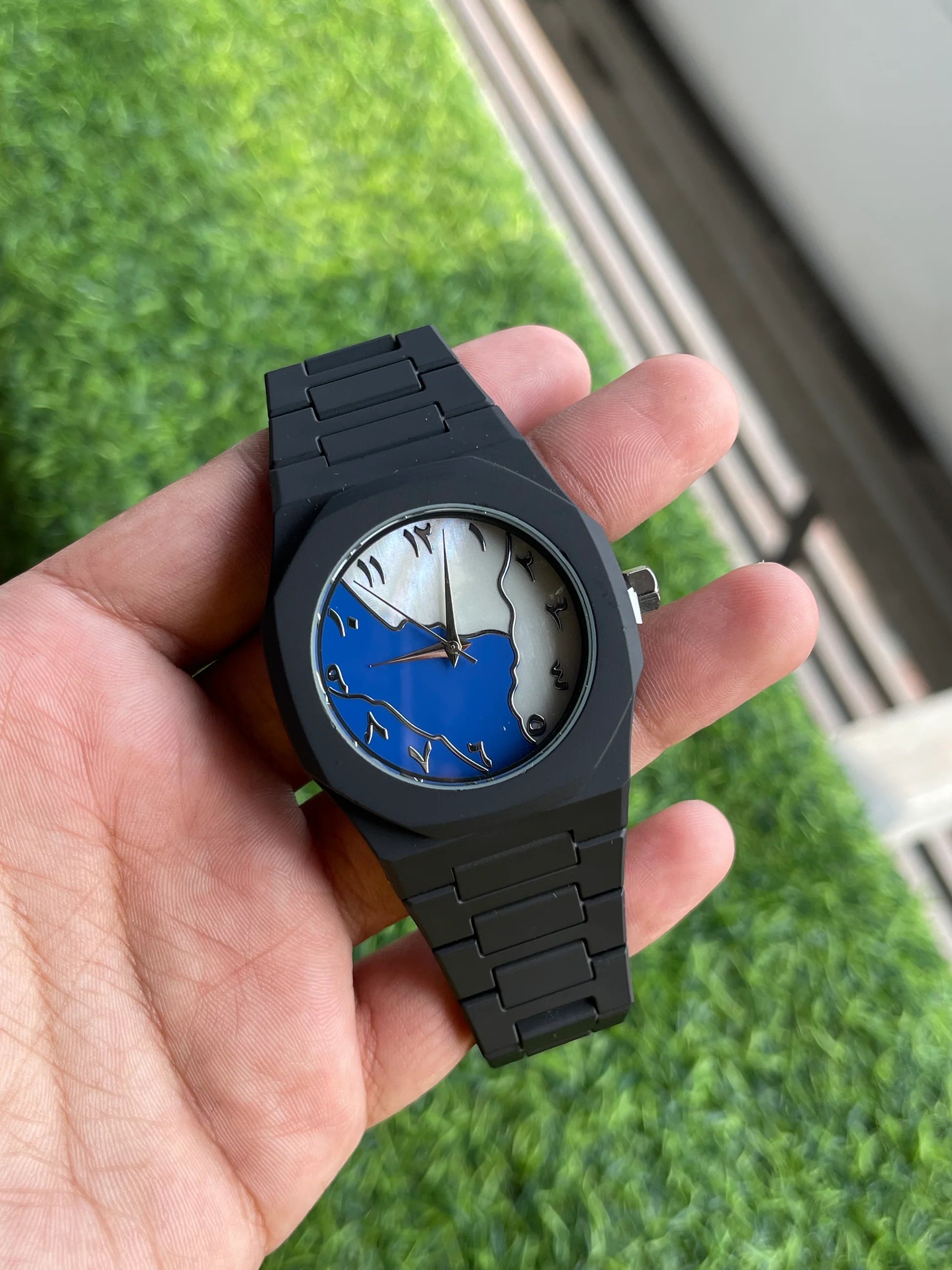 Black Classic Arabic Aura β Blue Marble Storm Edition