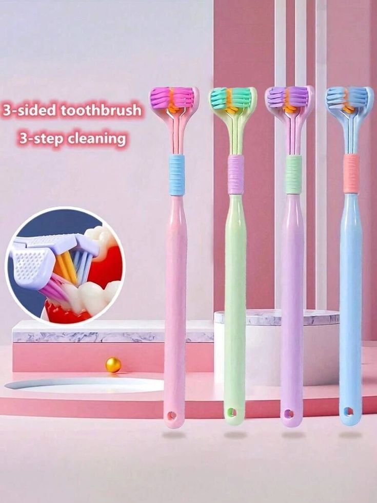 Buy 1 get 1 Free 3-Sided Toothbrush โ Soft, Smart & Super Efficient