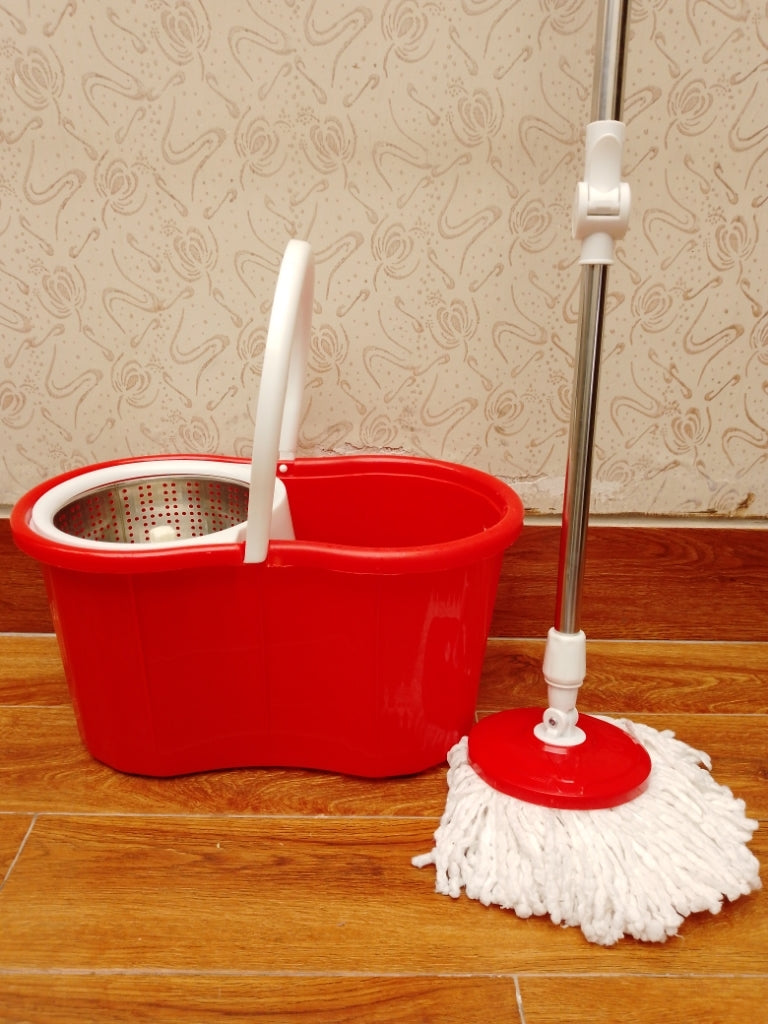 Steel Bucket Spin β 360Β° Degree Rotation Push/Pull Micro Fiber Clean Mop