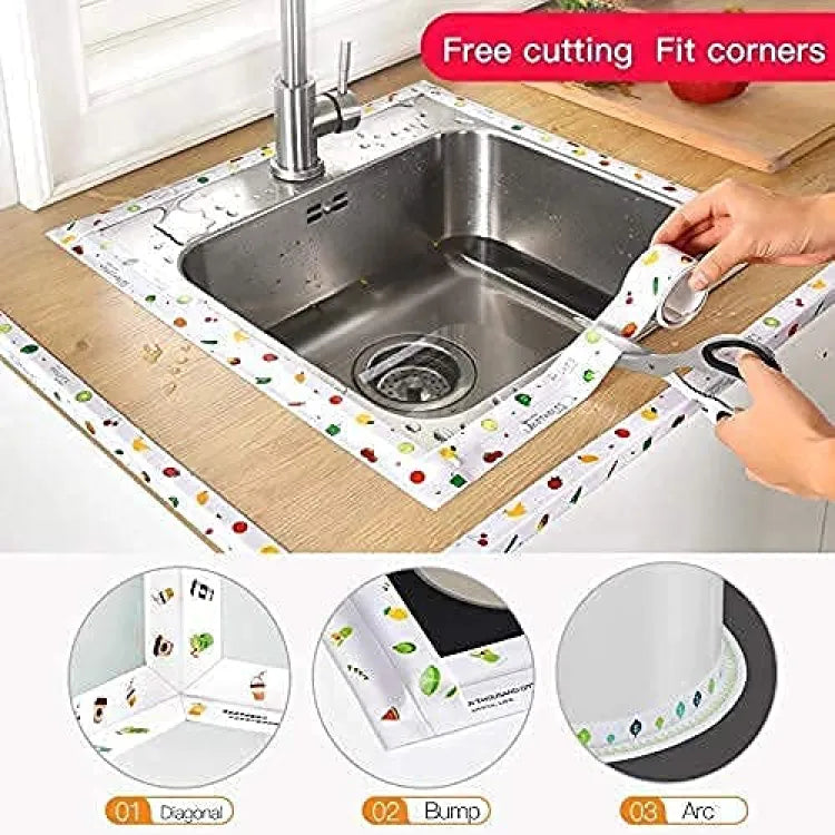 Waterproof Self-Adhesive Kitchen Sink Sticker For Bathroom Corner & Wall Sealing Strip