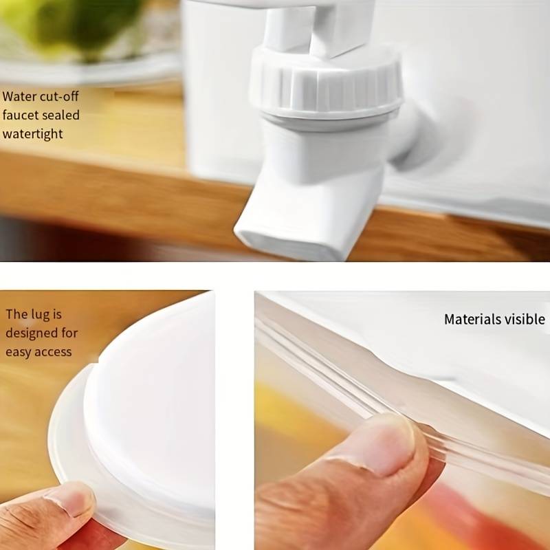 3.5L Large Capacity Low to High Temperature Refrigerator Juice Drink Dispenser with Faucet For Home and Outdoor