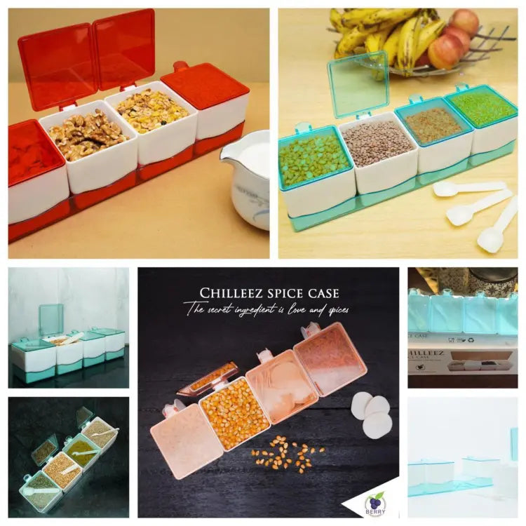 Chilleez Spics Jar Masala Box Container Carrier Spice Box