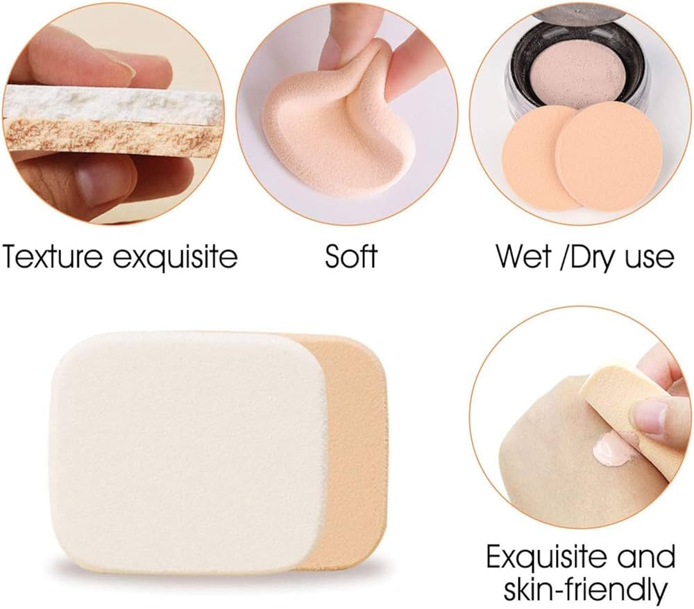2 Pcs Beauty Nakeed Mini Makeup Sponges – Smooth Flawless Blending