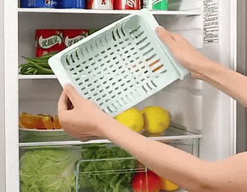 Buy 1 Get 1 Free β Adjustable Stretchable Fridge Storage Basket Racks Pack of 2