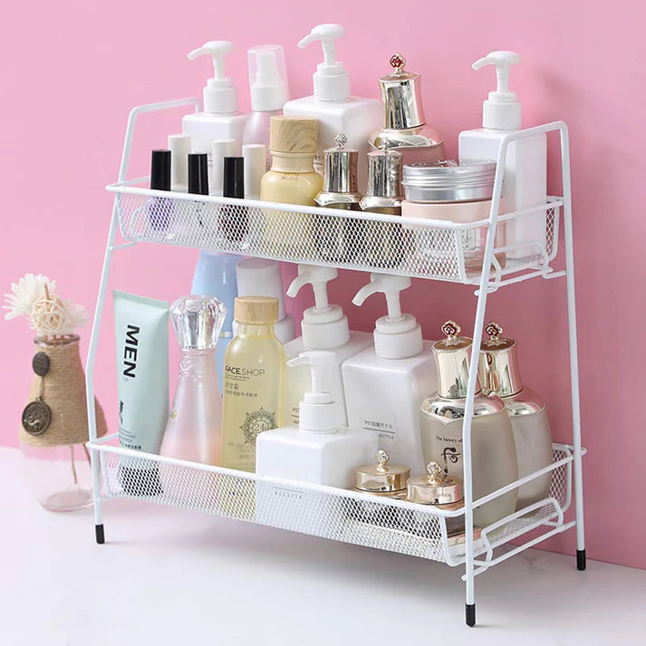 Multipurpose Portable 2-Tier Metal Stand For Kitchen & Bathroom & In just Rs 1699 with 10 Days Money Back Guarantee for Customer Satisfaction.