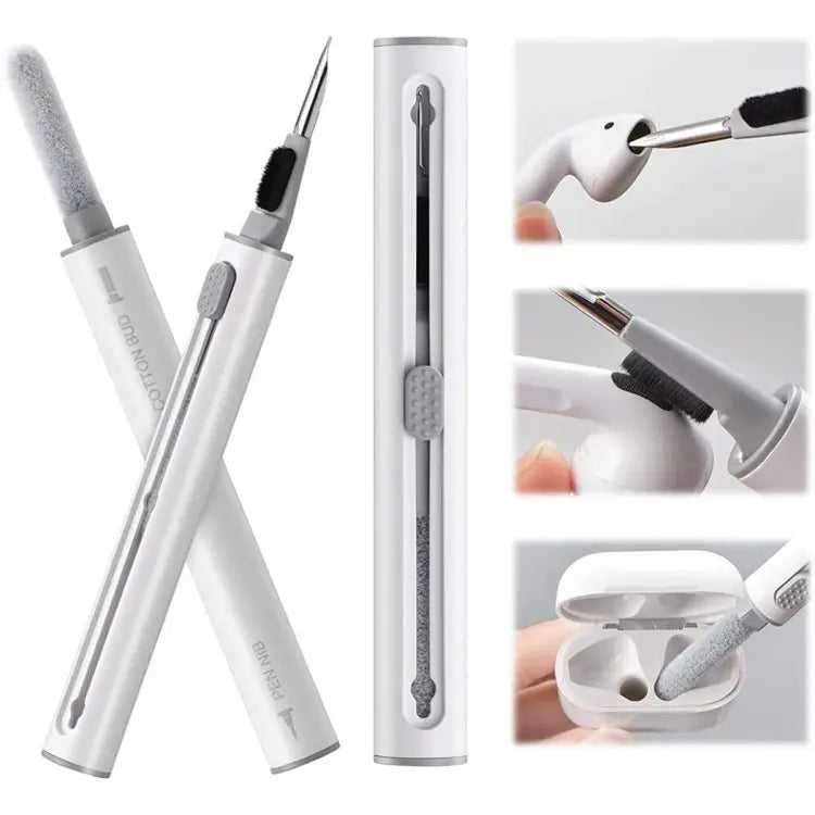 Multi-Function Portable Soft Cleaning Brush Pen 3 in 1 Tool for Airpods Camera Lens Phone in-Ear & Headphones Case