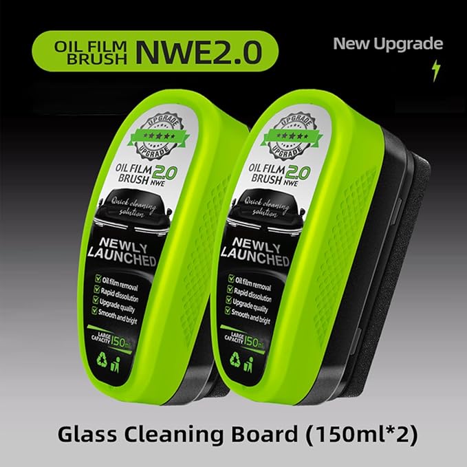 New Upgraded 2.0 Automotive Oil Film Cleaning Brush & Glass Polish β Buy 1 Get 1 FREE