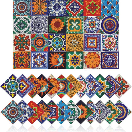 2D Home Decor Tile Sticker For Bathroom & Kitchen Use in Room Wall or Table 36/72 Pcs