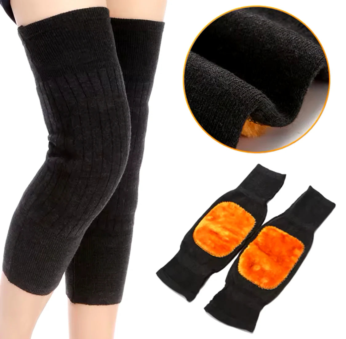 Thick Warm Wool Knee Warmer Pads β Super Elastic Knee Support Protector