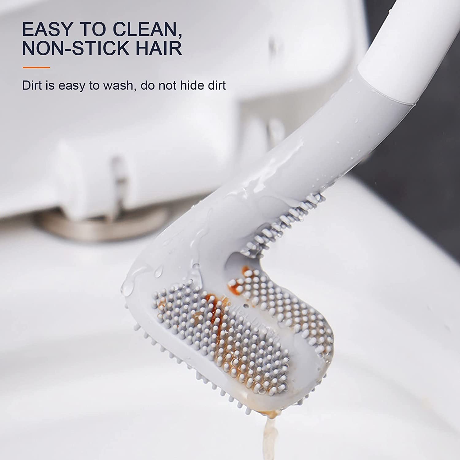 2 Golf Style Toilet Brush Bathroom Cleaning with High Quality Long Handle