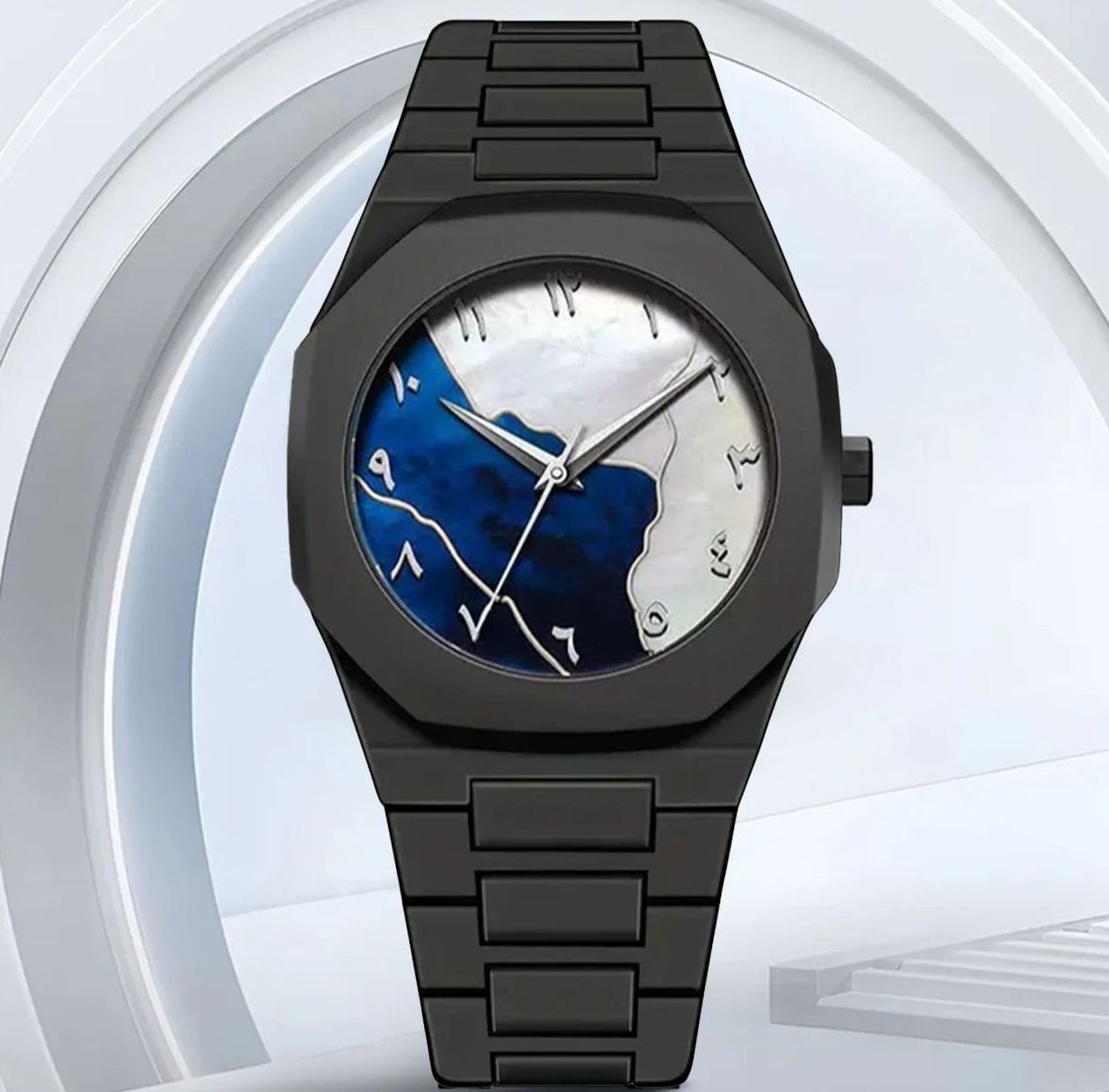 Black Classic Arabic Aura β Blue Marble Storm Edition