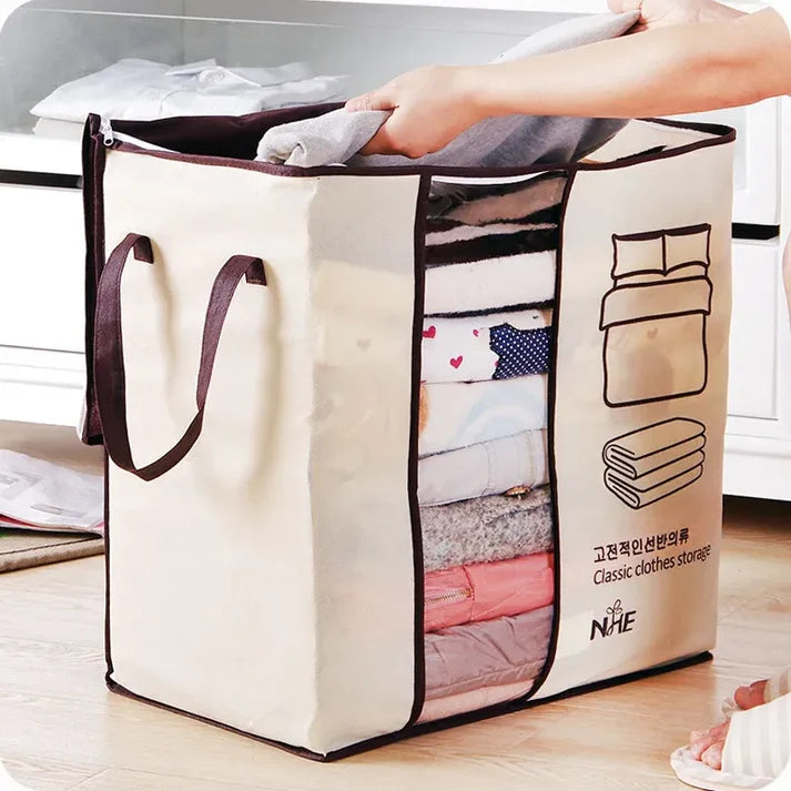 Jumbo Size Multipurpose Storage Bag & Organizer for Clothes & Blanket