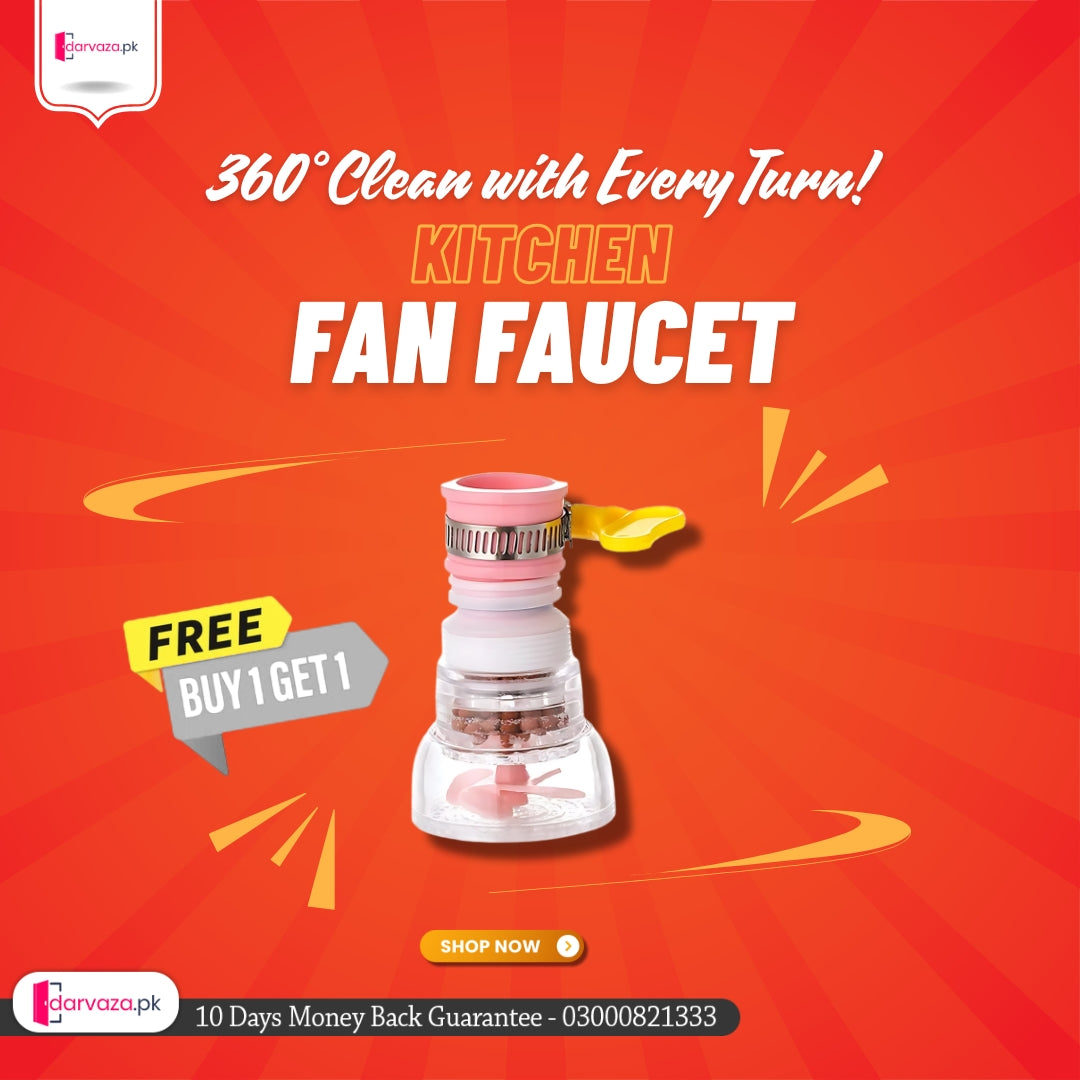 Buy 1 Get 1 Free Offer Imported Fan Faucet With Clip 360 Adjustable Flexible Kitchen Faucet Tap Water Filter