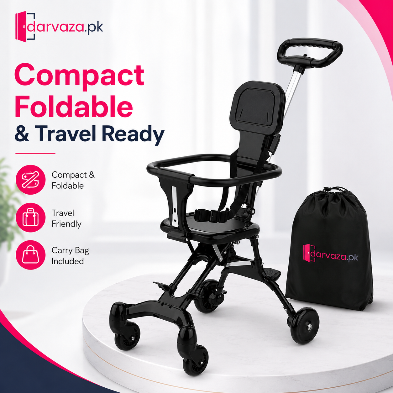 Foldable Lightweight Baby Stroller with Carry Bag