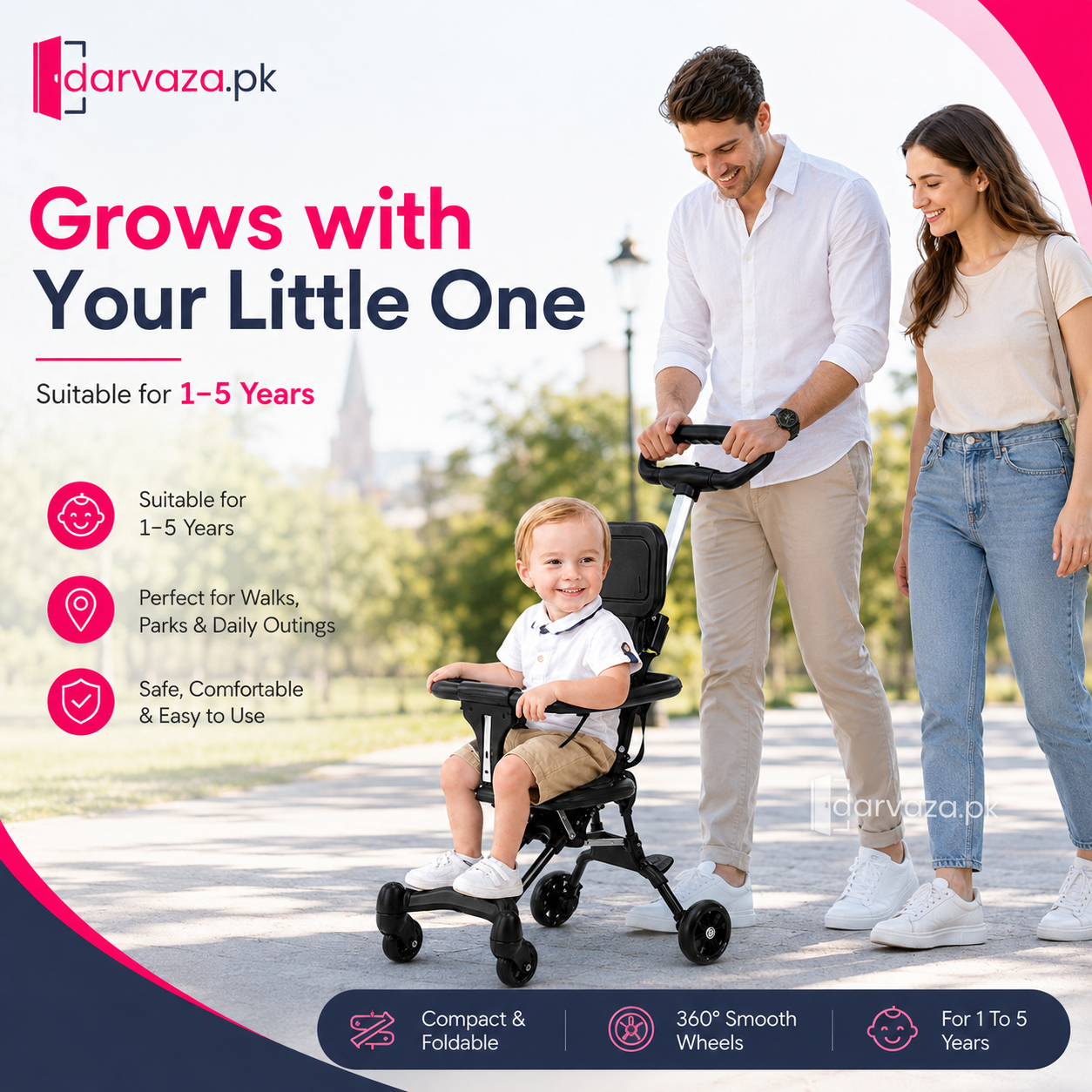Foldable Lightweight Baby Stroller with Carry Bag