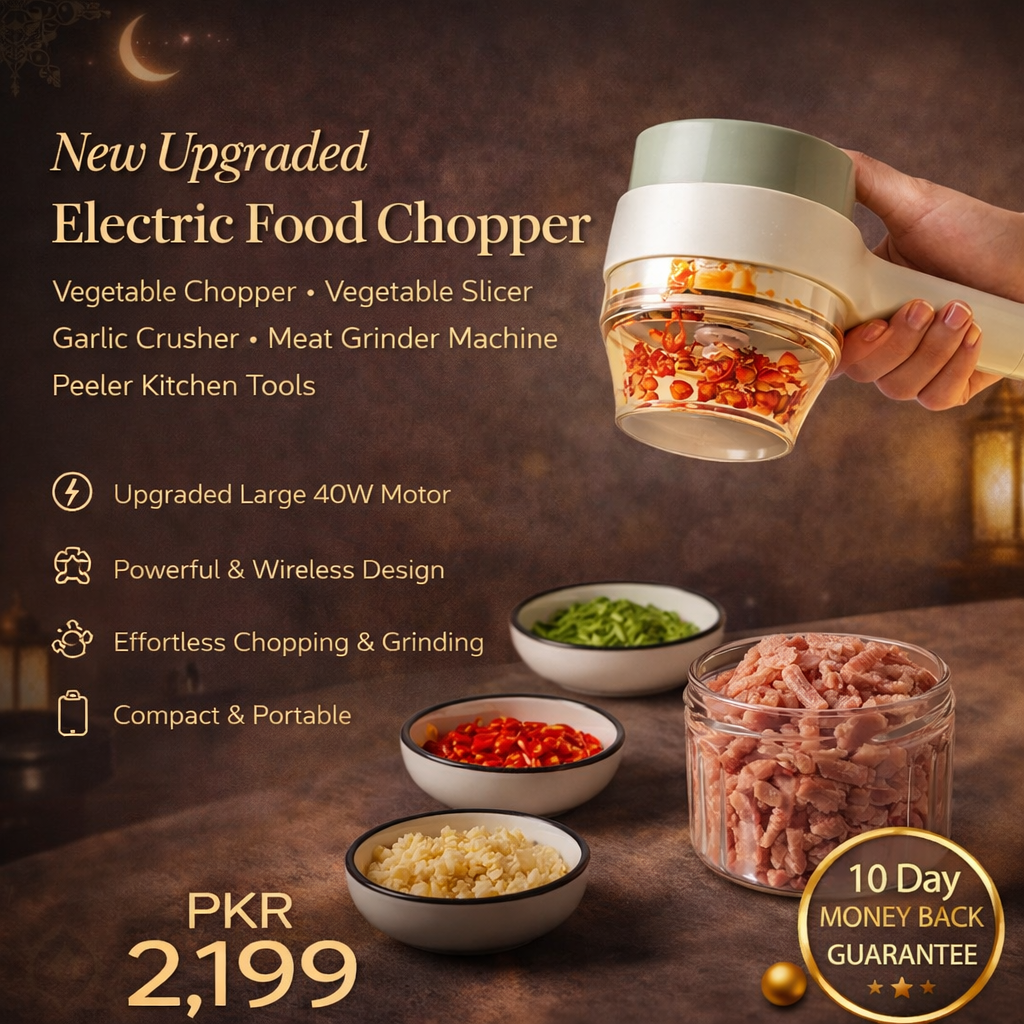 New Upgraded Electric Food Chopper Vegetable Chopper Vegetable Slicer Garlic Crusher Meat Grinder Machine Peeler Kitchen Tools