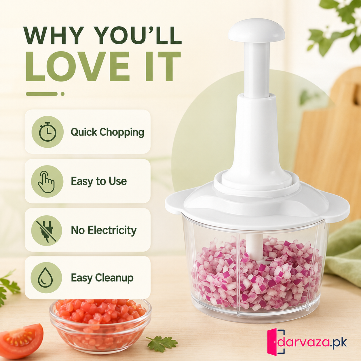 Imported Manual Hand Push Multifunctional Chopper Mixer Cutter and Grinder