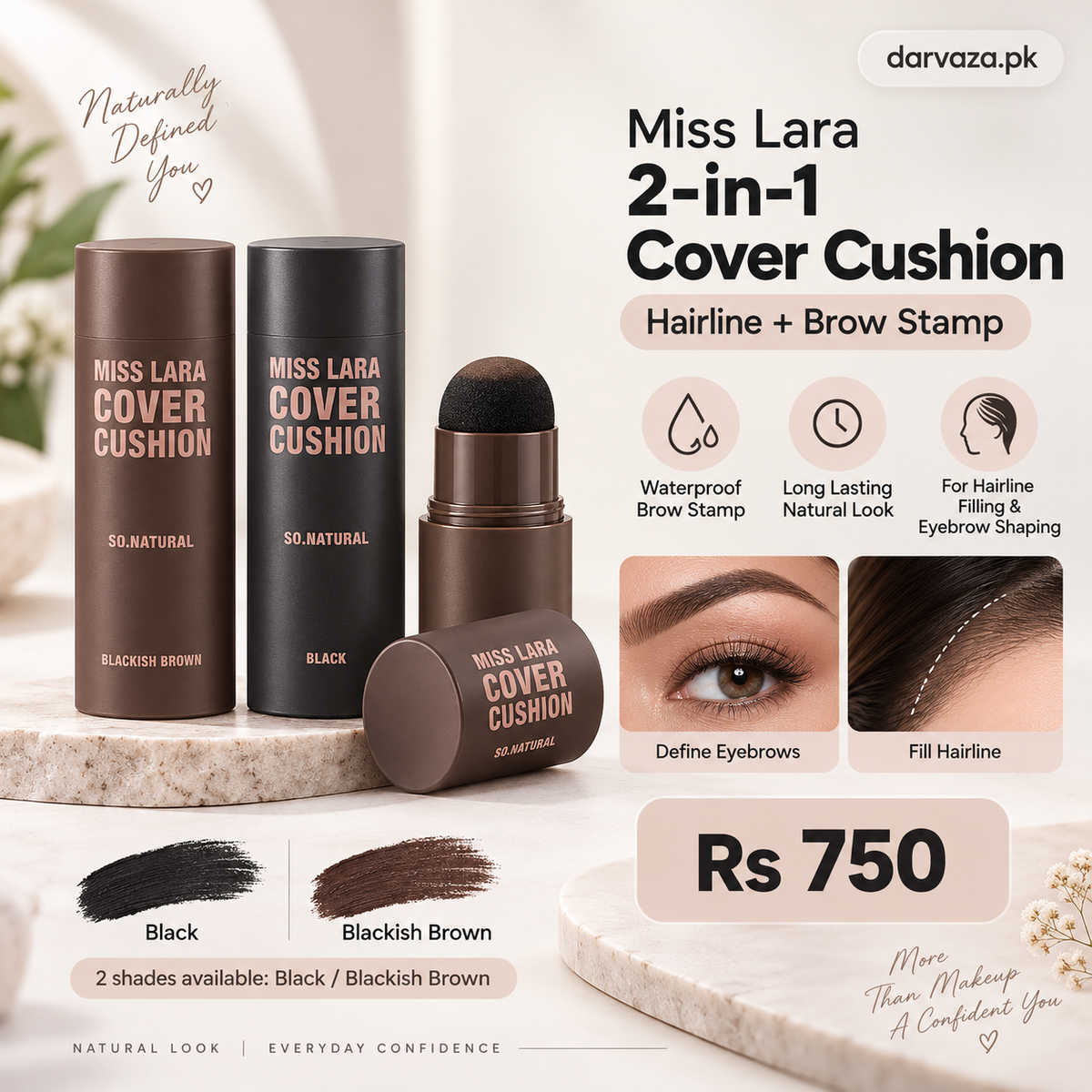 Miss Lara 2-in-1 Hairline & Eyebrow Stamp