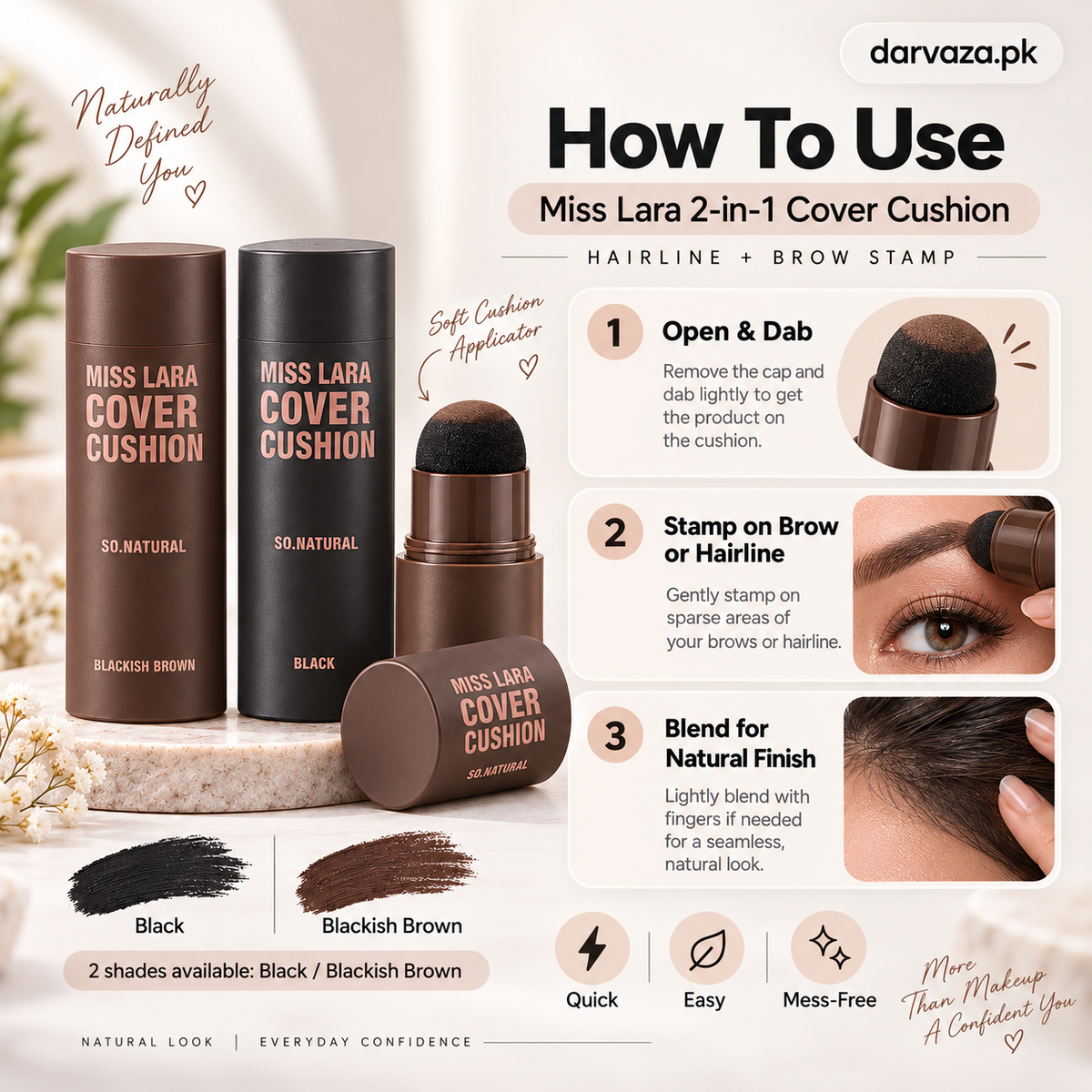 Miss Lara 2-in-1 Hairline & Eyebrow Stamp
