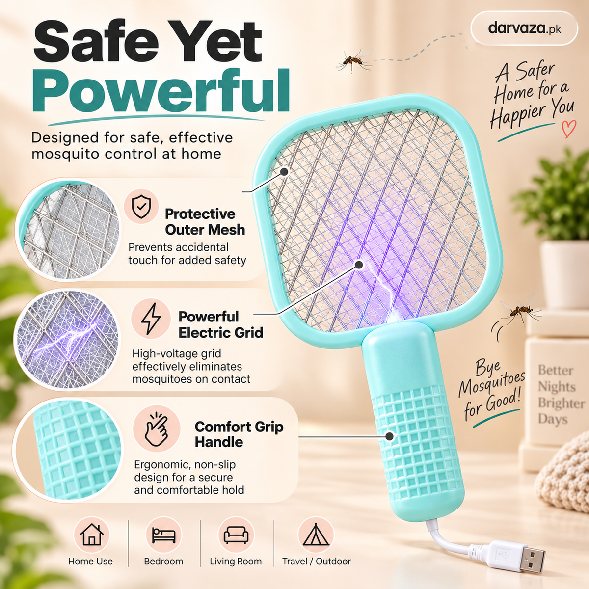 Buy 1 get 1 free Offer USB Mosquito Killer Bat racket