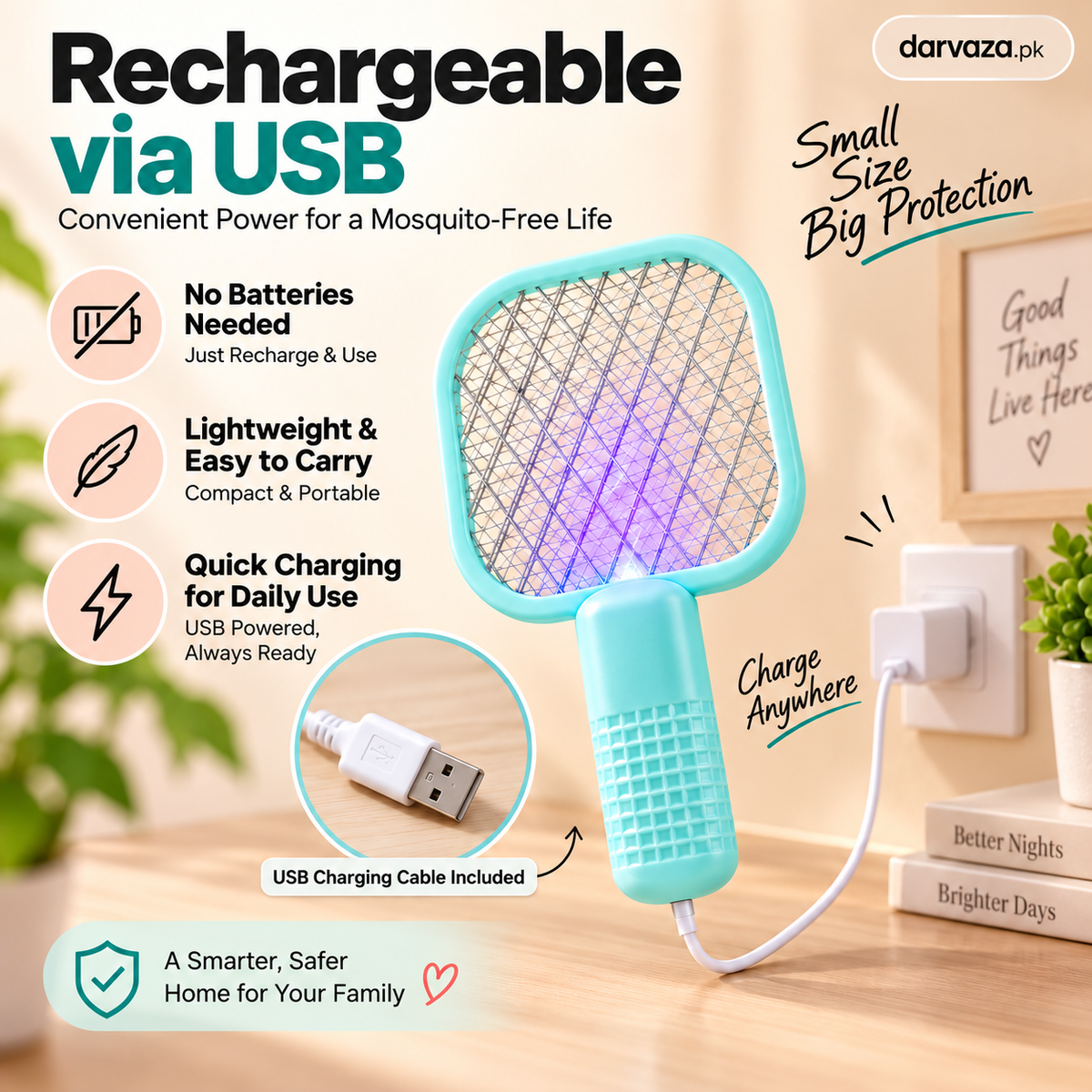 Buy 1 get 1 free Offer USB Mosquito Killer Bat racket