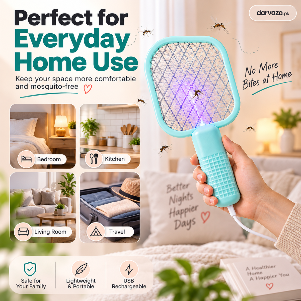 Buy 1 get 1 free Offer USB Mosquito Killer Bat racket