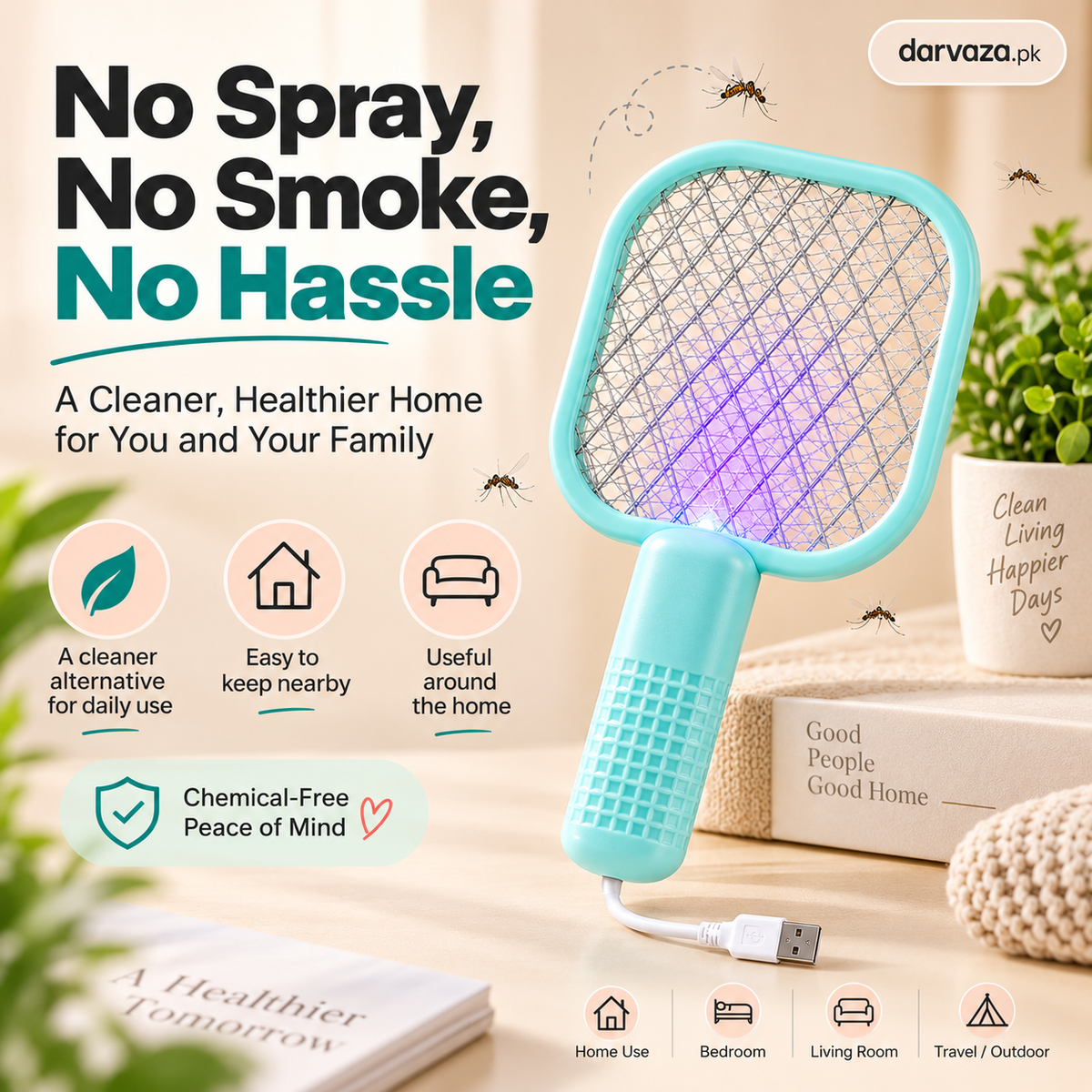 Buy 1 get 1 free Offer USB Mosquito Killer Bat racket