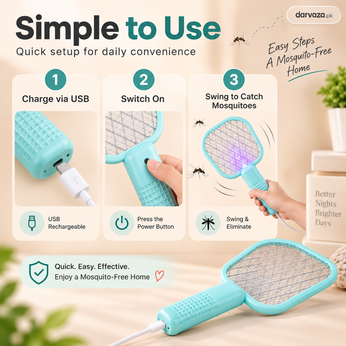 Buy 1 get 1 free Offer USB Mosquito Killer Bat racket