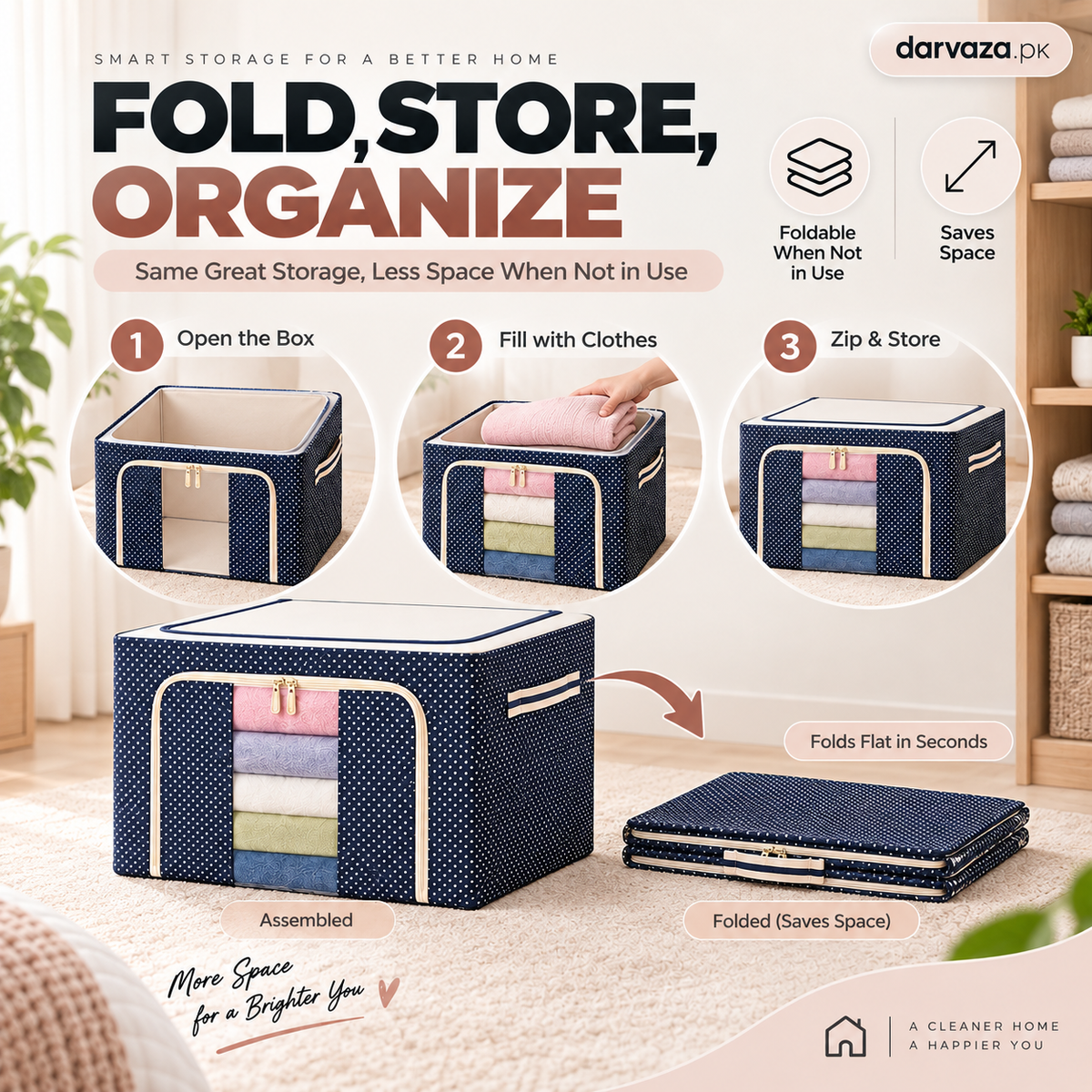 Fouji Bag Premium Oxford Fabric Clothes & Blanket Storage Bag