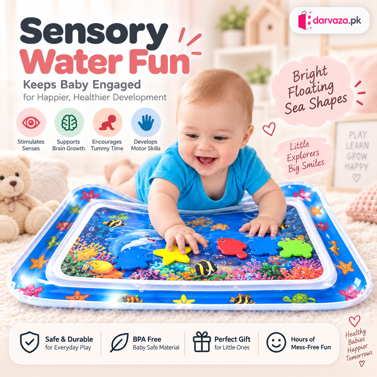 Inflatable Baby Water Play & Tummy Time Mat