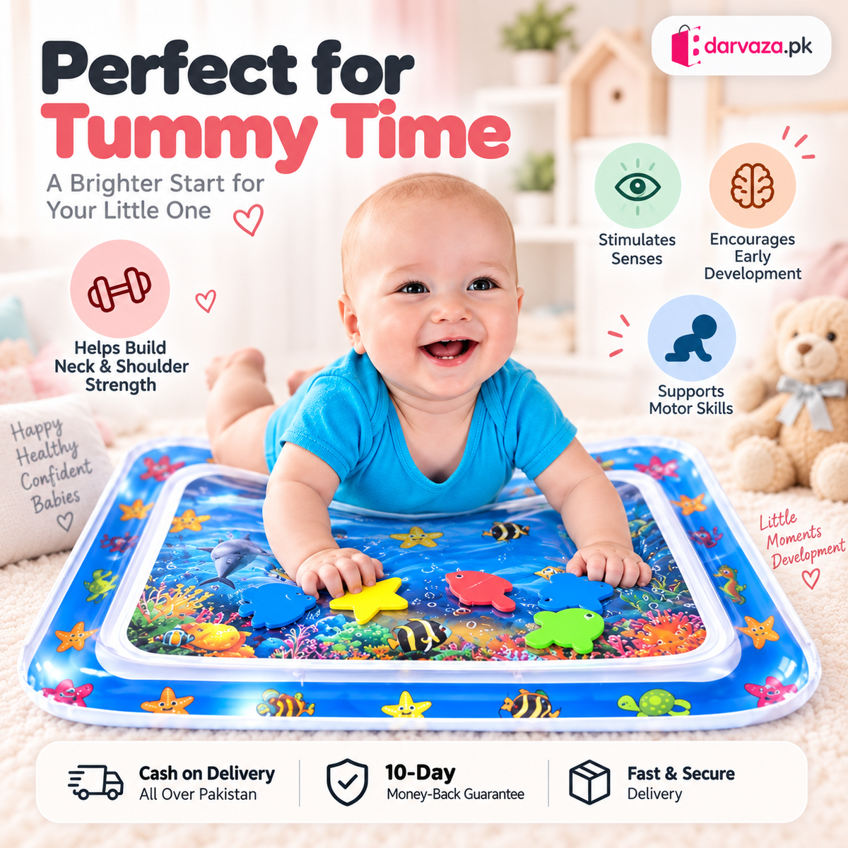 Inflatable Baby Water Play & Tummy Time Mat