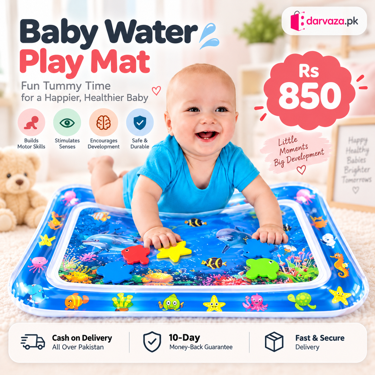 Inflatable Baby Water Play & Tummy Time Mat