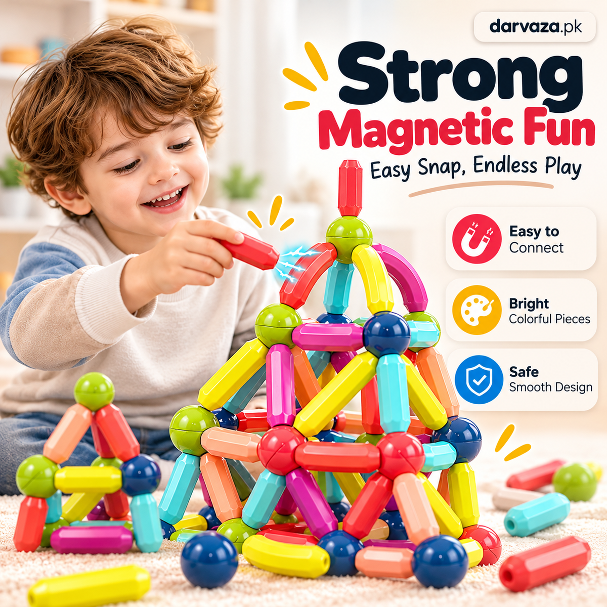 Magnetic Sticks Building Blocks 25 Pcs Educational Kids Toy