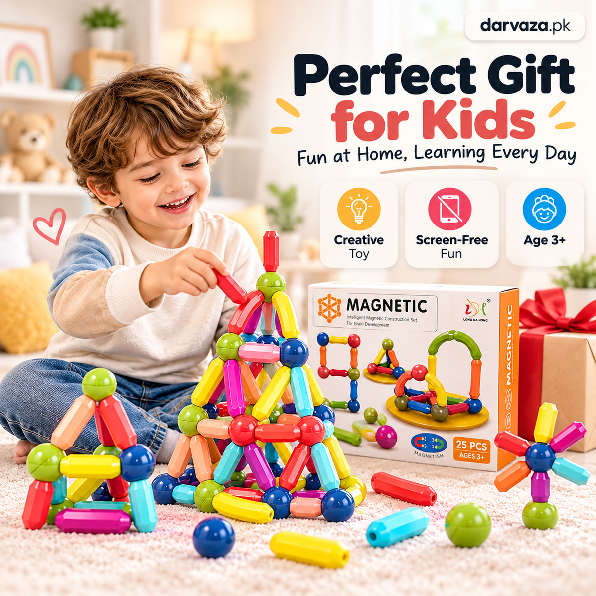 Magnetic Sticks Building Blocks 25 Pcs Educational Kids Toy