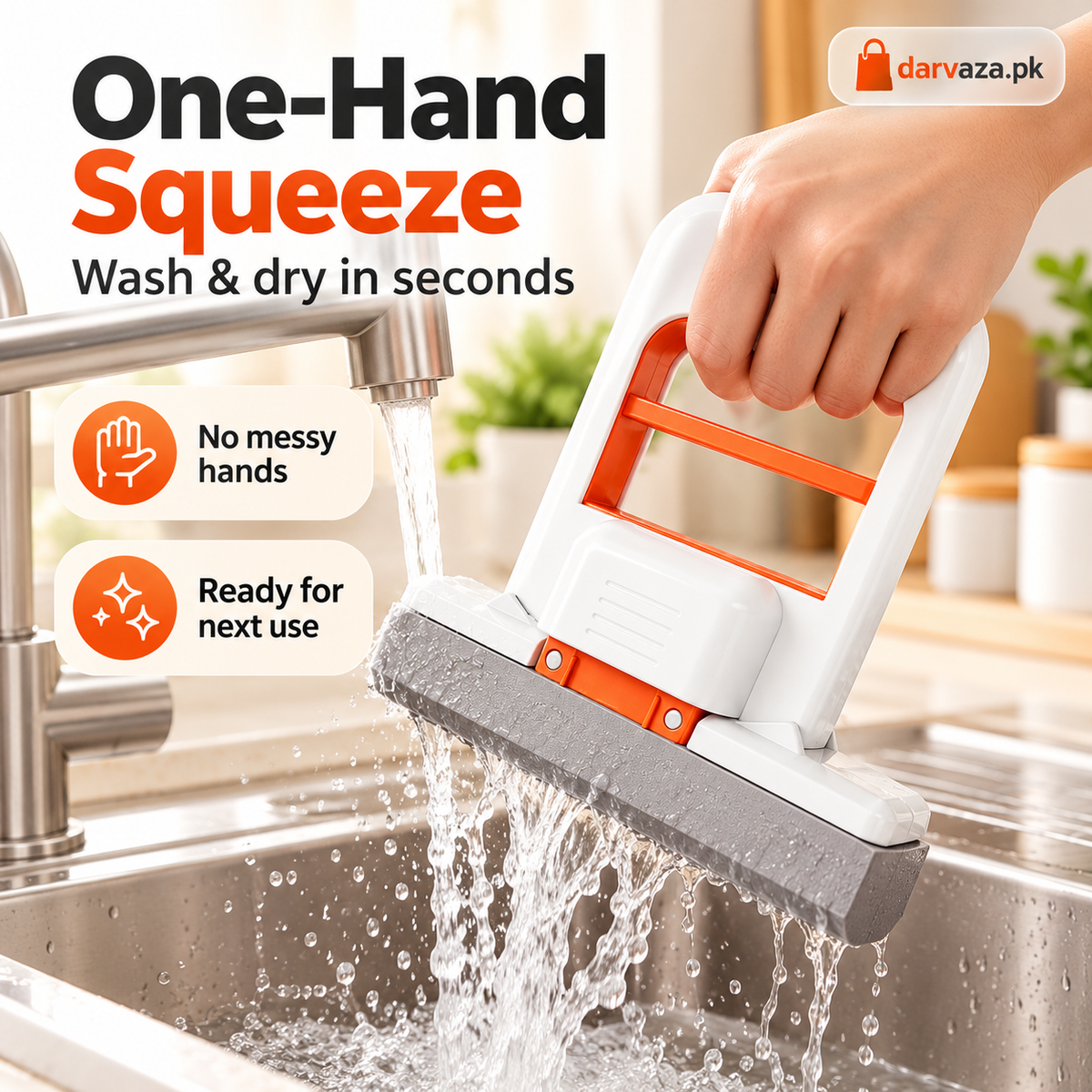 Mini Self Squeezing Sponge Mop Portable Cleaner