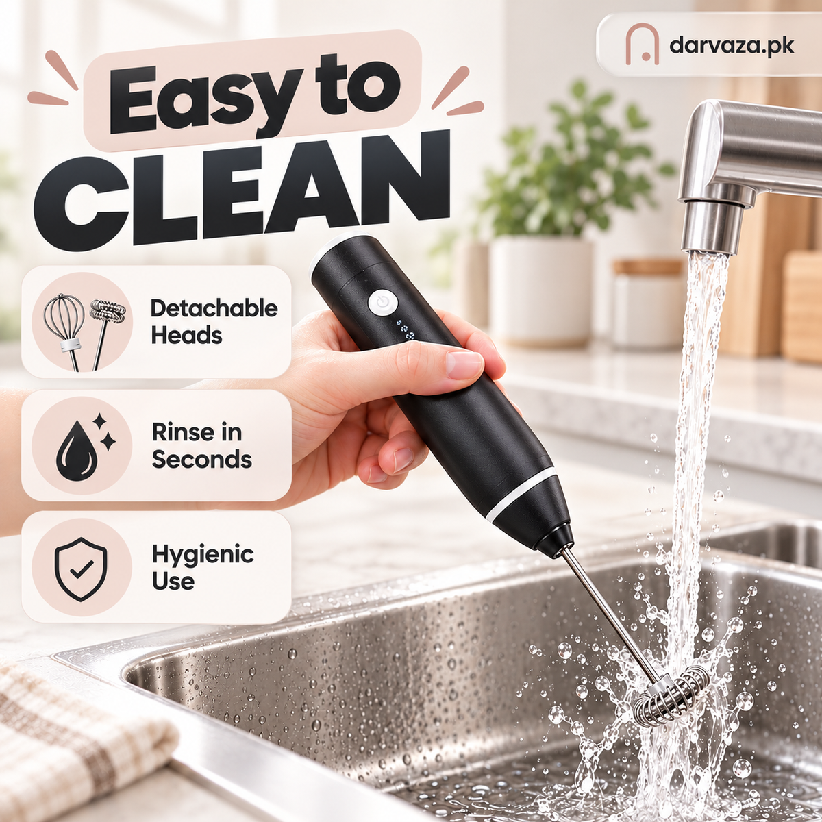 2-in-1 Electric Coffee Beater and Milk Frother