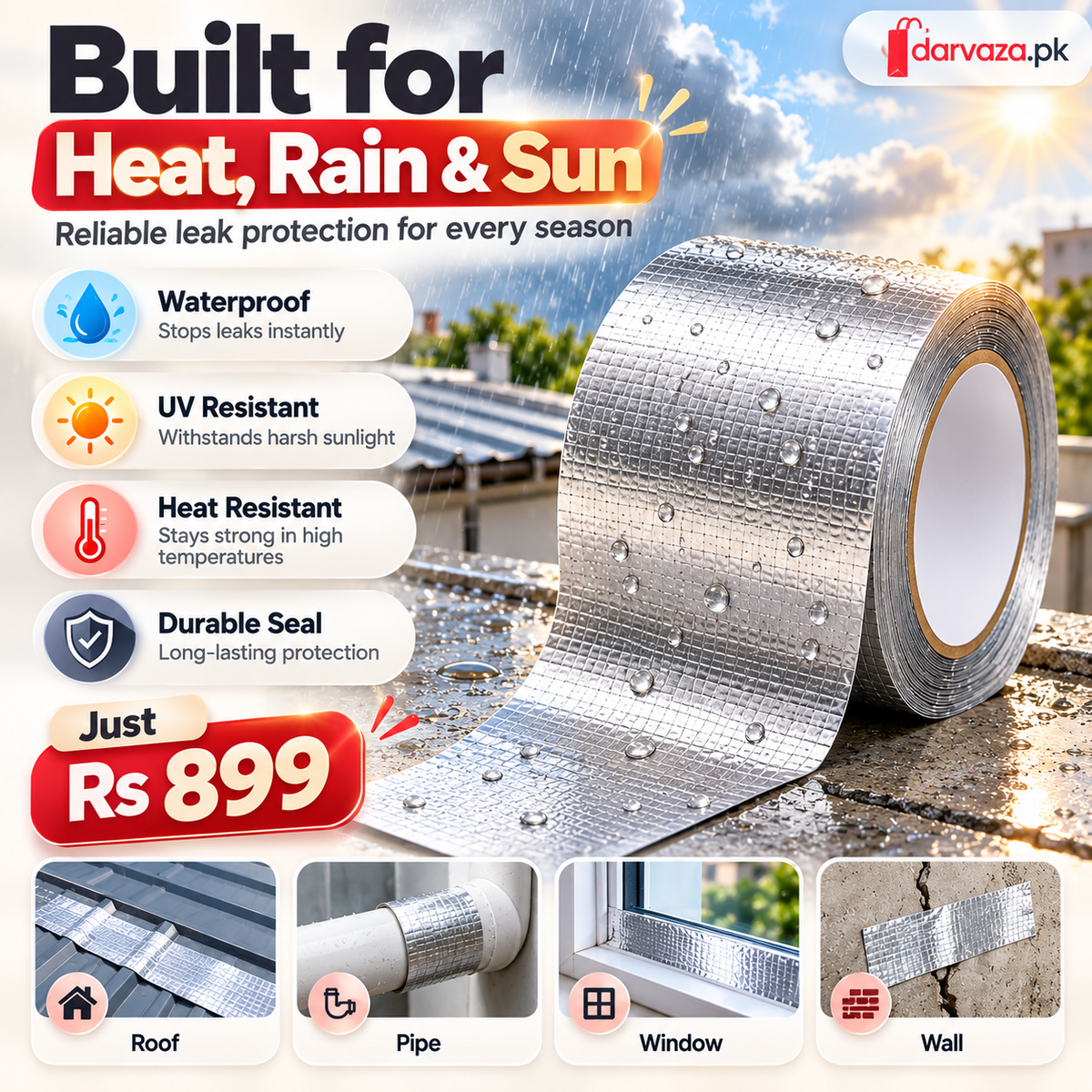 Aluminum Foil Waterproof Repair Tape