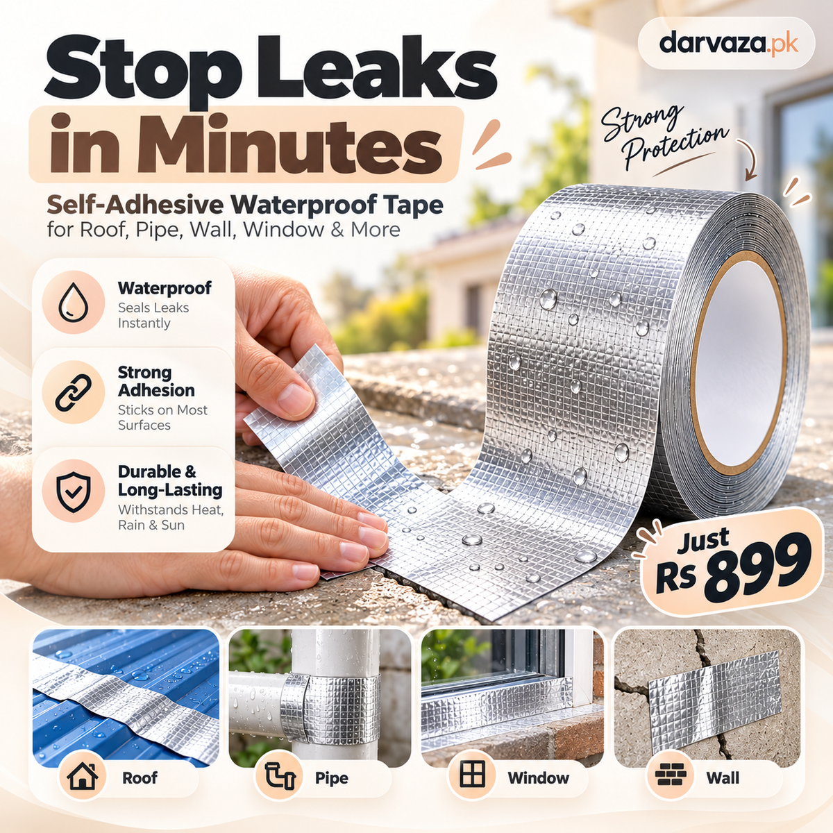 Aluminum Foil Waterproof Repair Tape