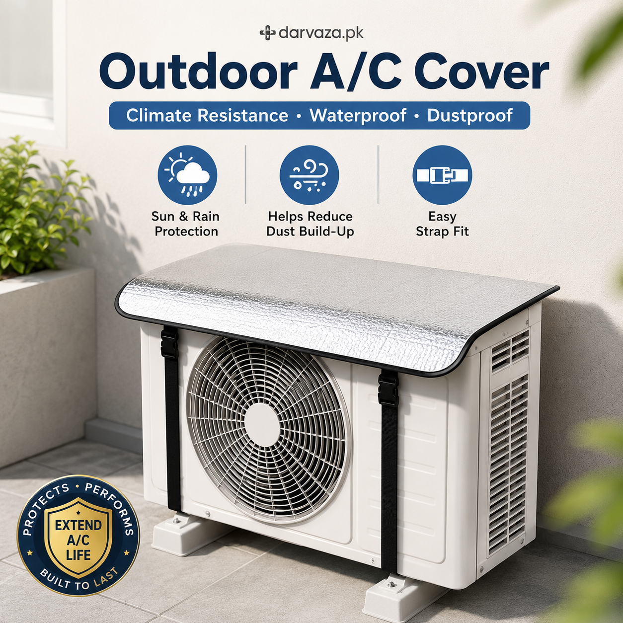AC Outdoor Cover β Heat Insulation & Dust Protector