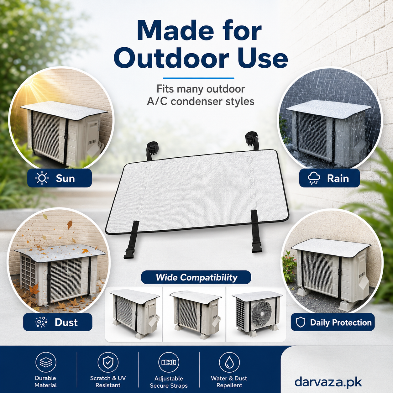 AC Outdoor Cover β Heat Insulation & Dust Protector