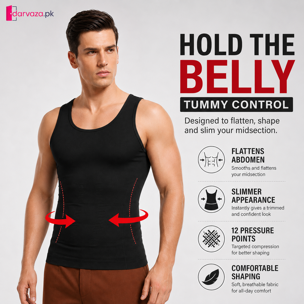 Men Slim N Lift Slimming Shirt & Body Shaper Vest