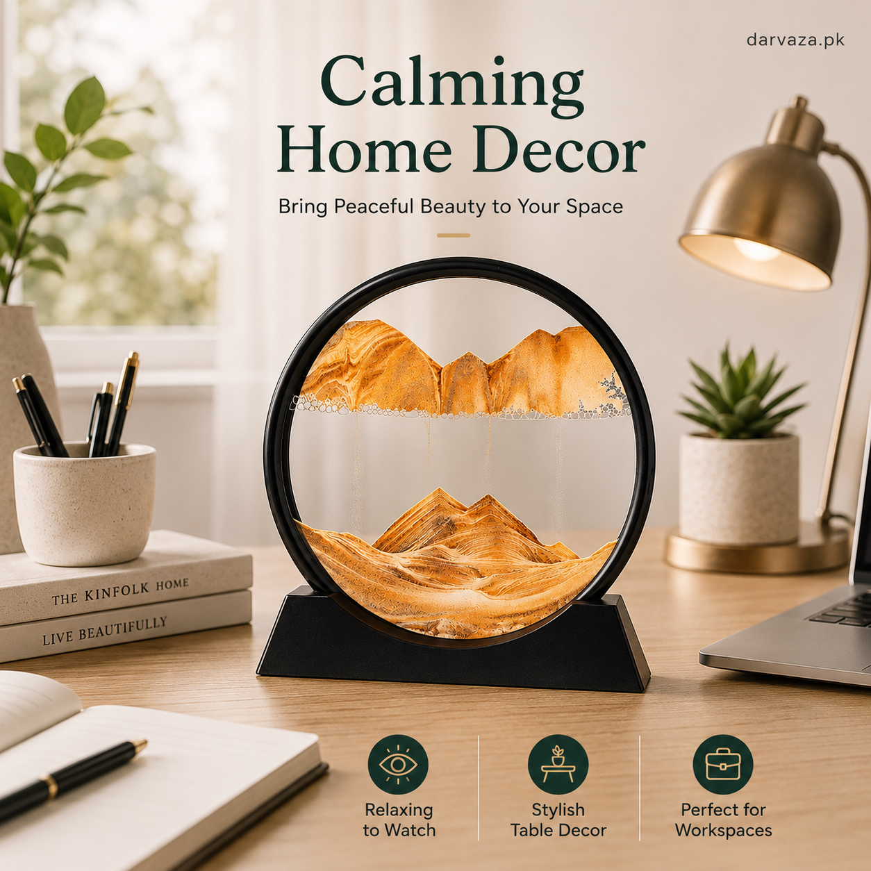 3D Moving Sand Art Sandscape Relaxing Decor with Motion in Every Flip