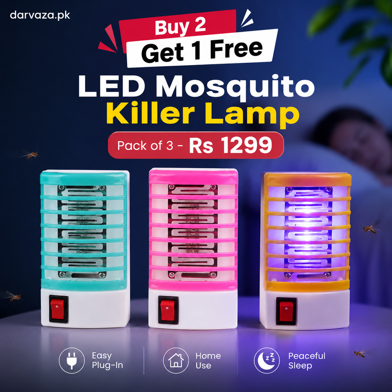 LED Mosquito Killer Lamp β Buy 2 Get 1 Free