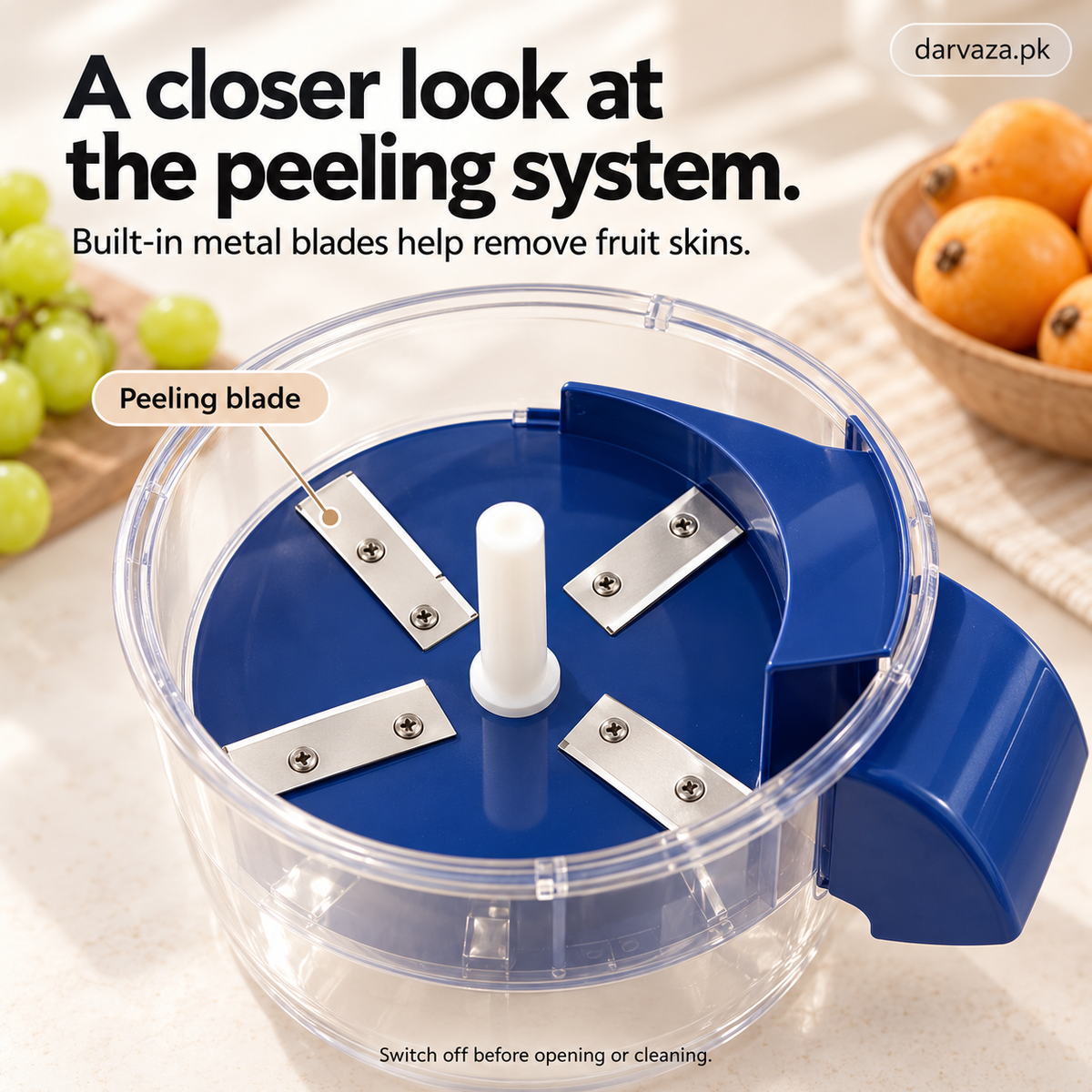Automatic Effortless Peeling with Electric Fruits Peeler and Skin Remover Machine