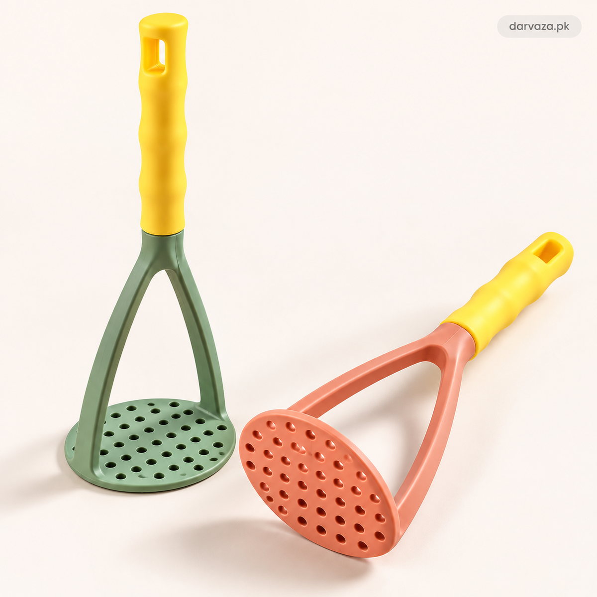 2 Hand Held Potato Masher With Handle